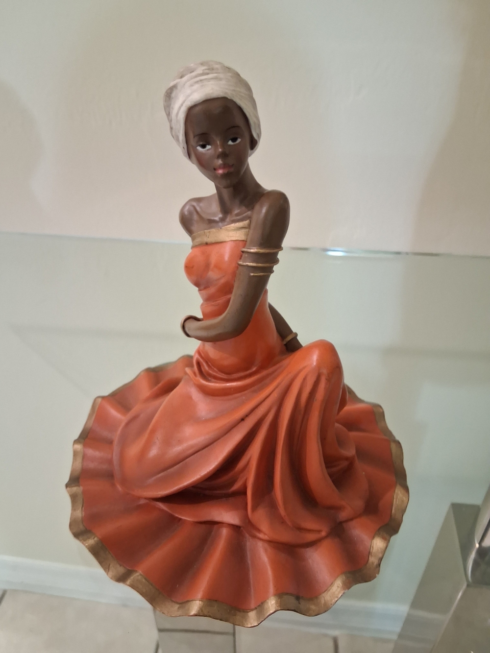 Artistic Impressions "Jamaican Dancer" Figurine Base - Orange